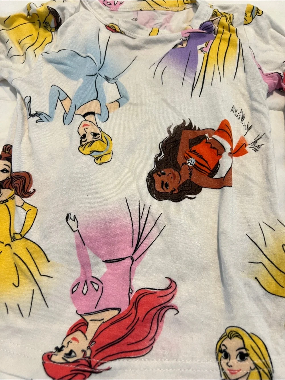 Disney Girls' White Princess Character Pajama Set